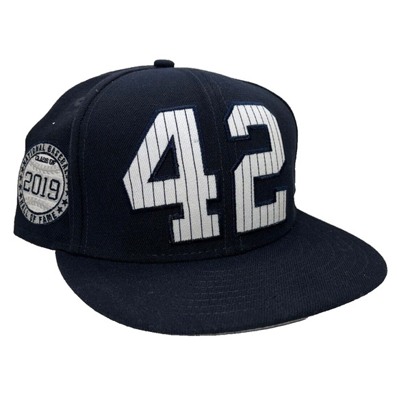 Mariano Rivera New York Yankees HOF 42 Pinstripe Hat New Era Sz 8 Fitted 59Fifty - Picture 1 of 8